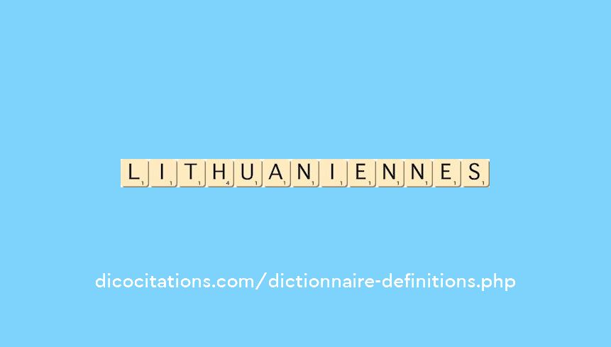 lithuaniennes lithuaniennes