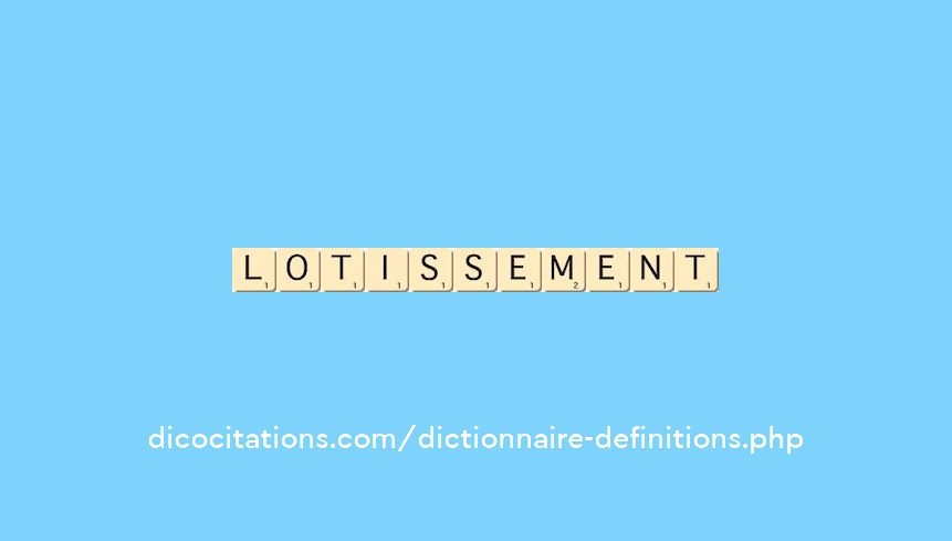 lotissement lotissement