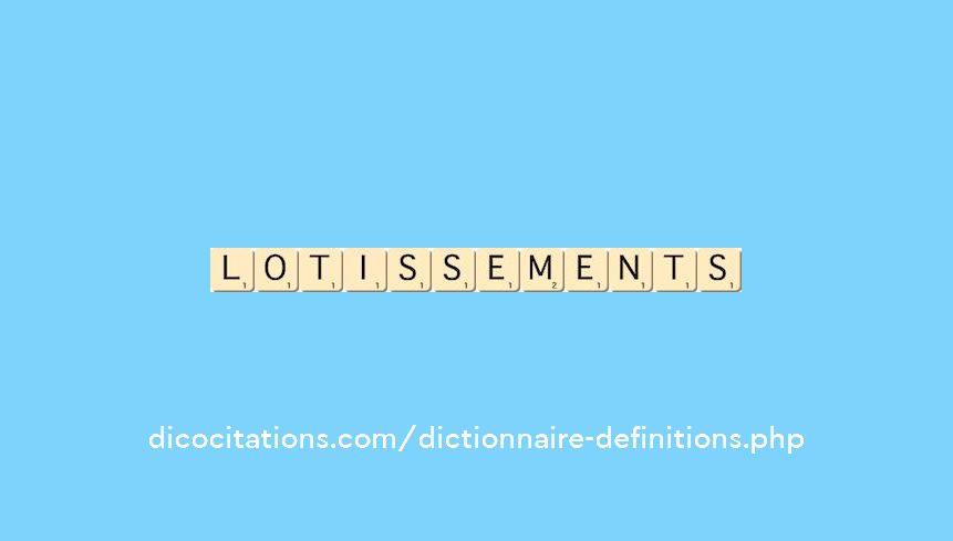 lotissements