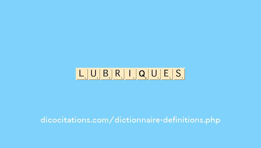 lubriques lubriques