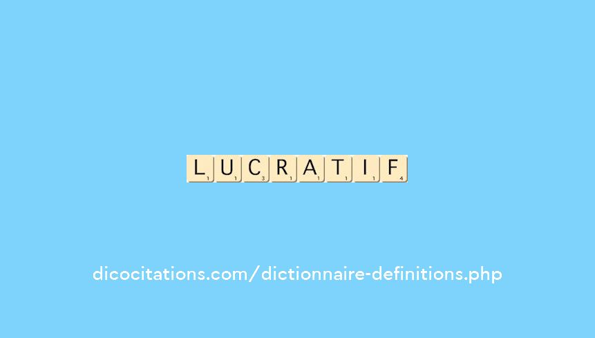 lucratif lucratif