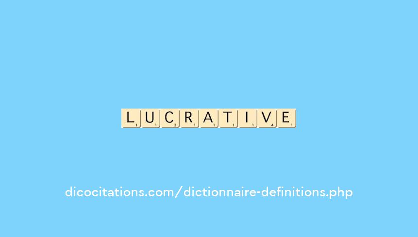 lucrative lucrative