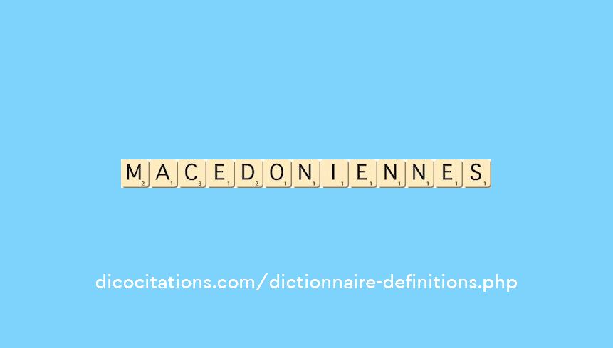 macedoniennes macedoniennes