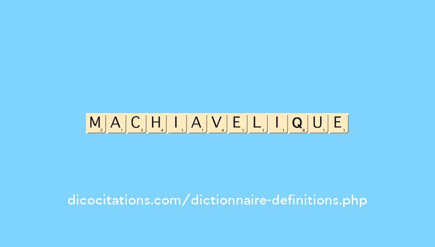 machiavelique