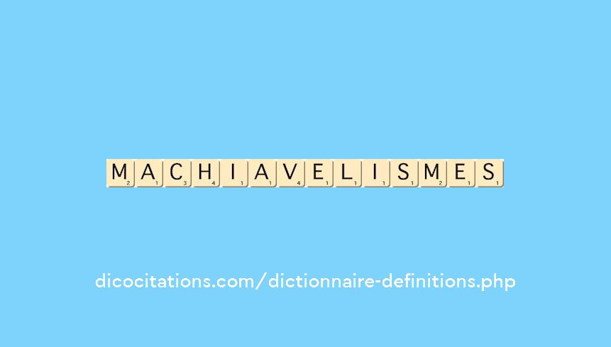 machiavelismes machiavelismes