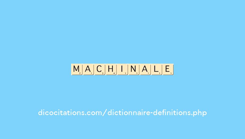 machinale machinale