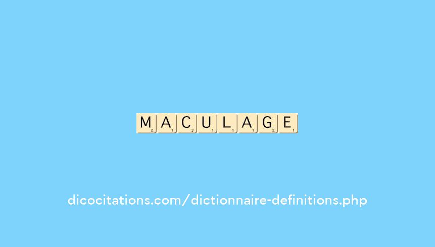 maculage