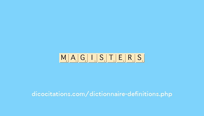 magisters magisters
