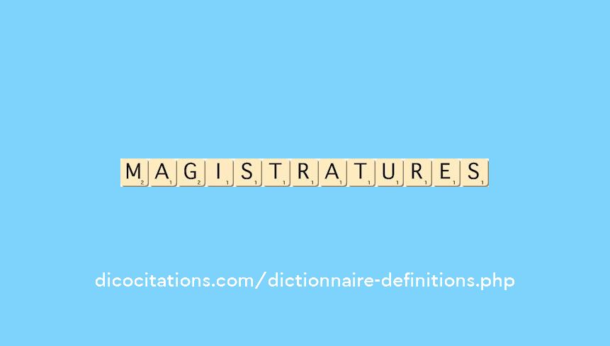 magistratures magistratures