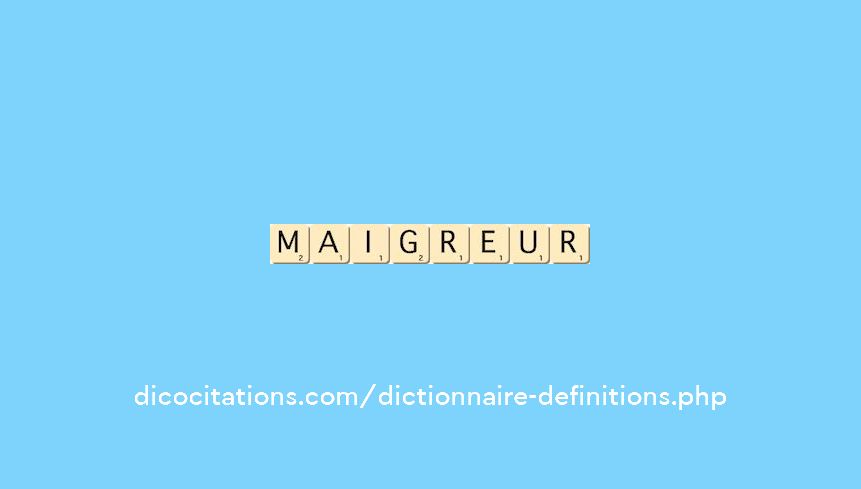 maigreur