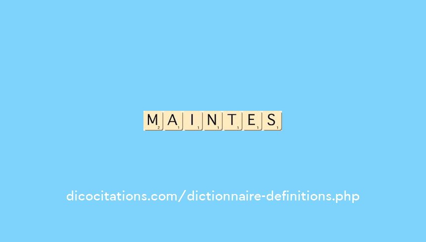 maintes