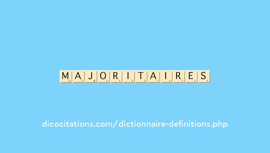 majoritaires majoritaires