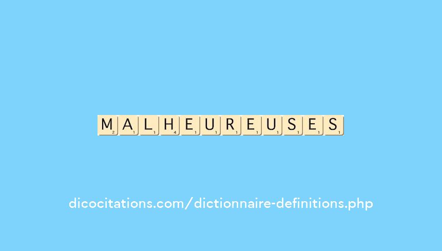 malheureuses malheureuses