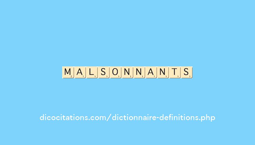 malsonnants malsonnants