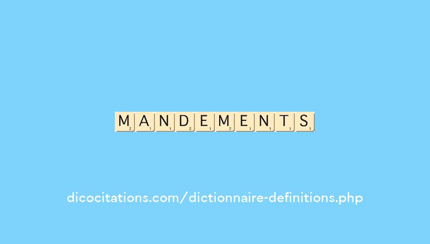 mandements mandements