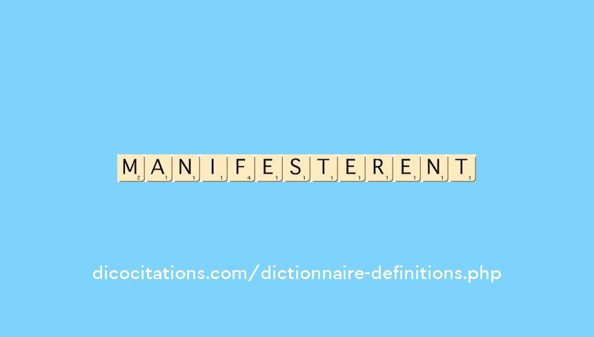manifesterent manifesterent