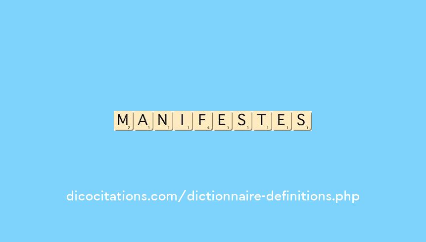 manifestes manifestes