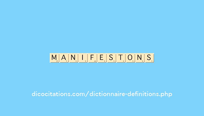 manifestons manifestons