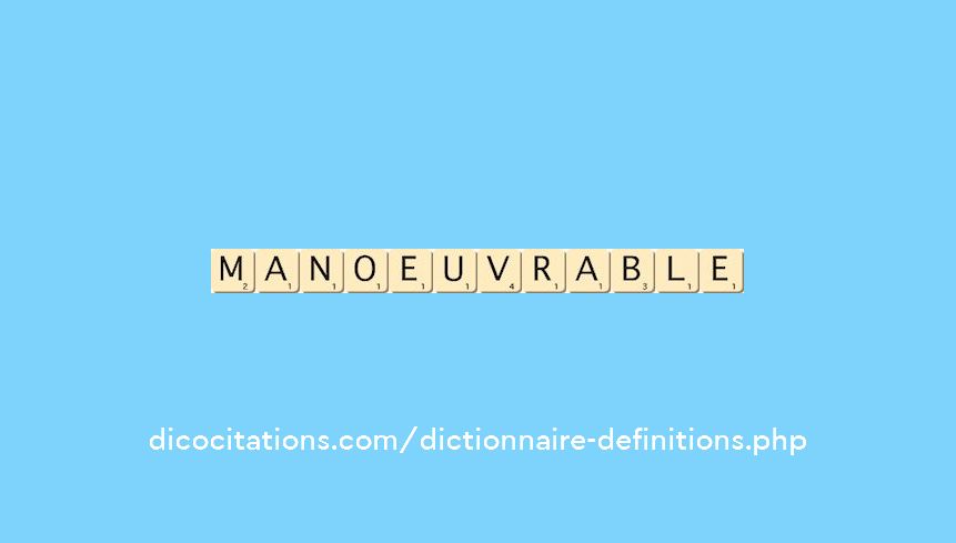 manoeuvrable