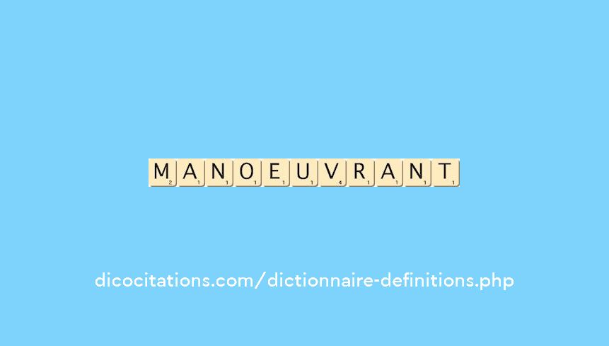 manoeuvrant