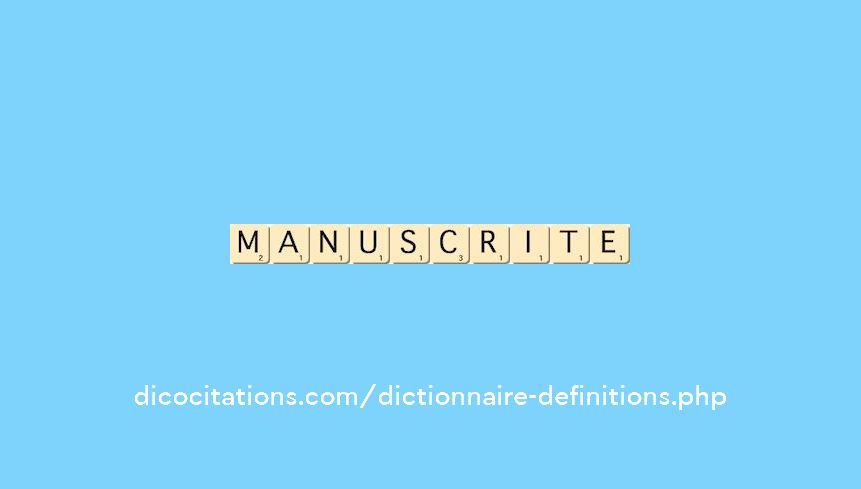 manuscrite manuscrite