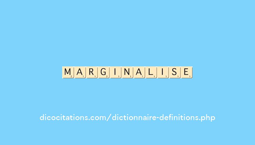 marginalise marginalise