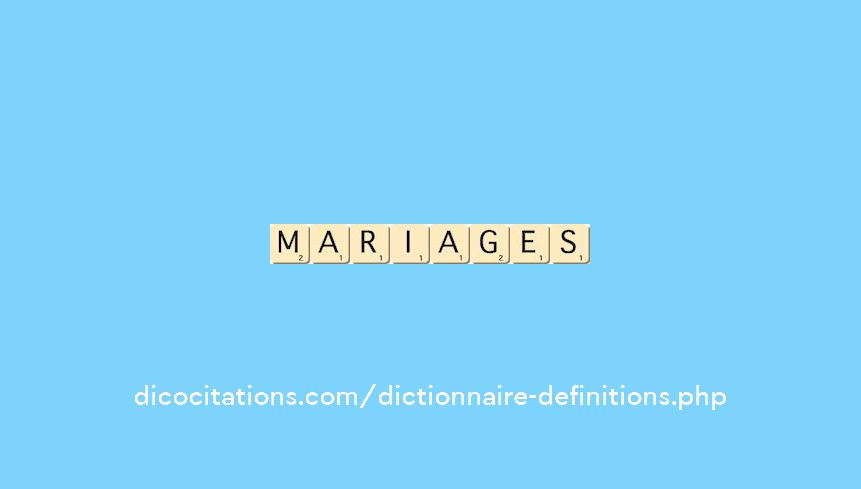 mariages mariages