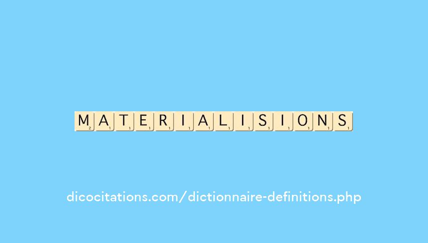 materialisions materialisions