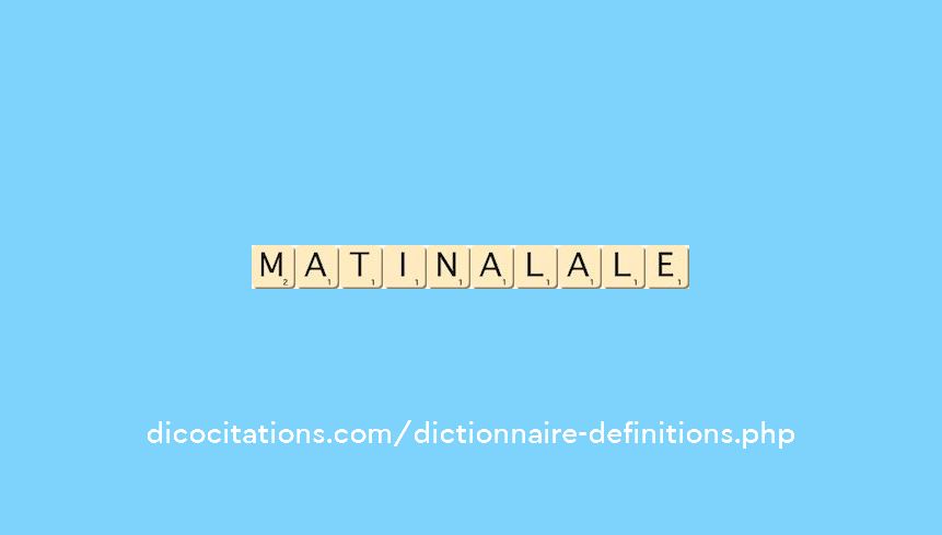 matinal--ale