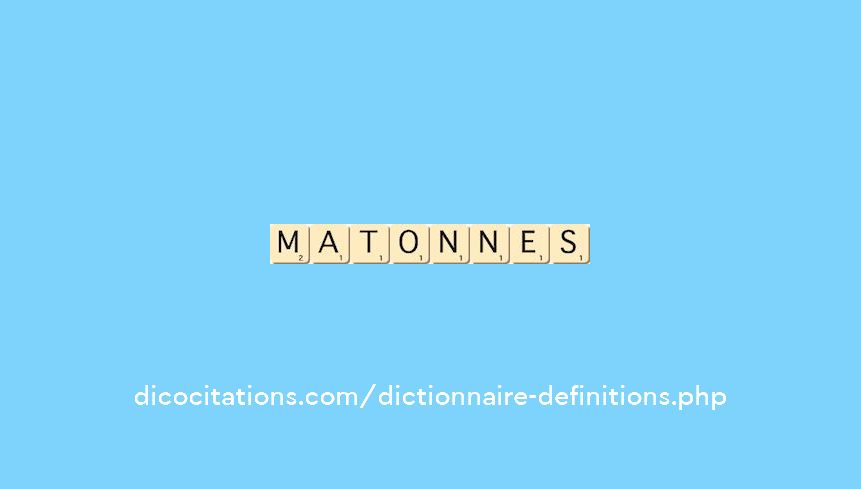 matonnes matonnes