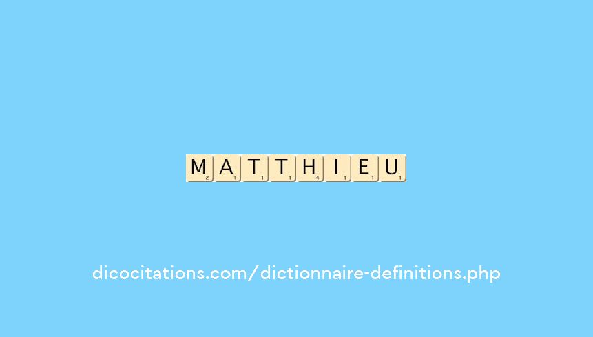matthieu matthieu