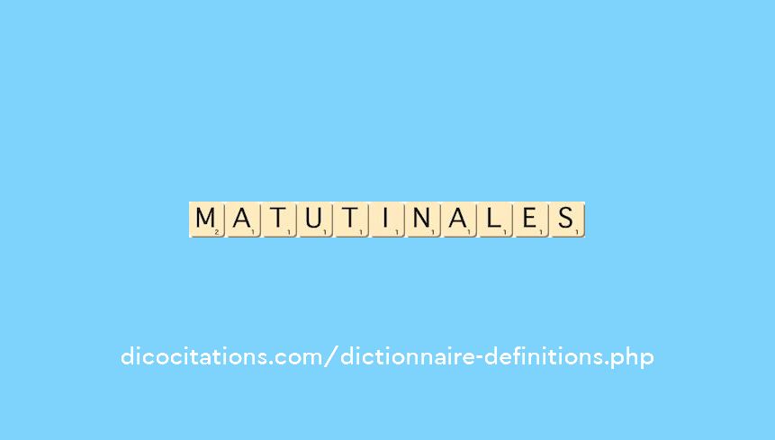 matutinales matutinales