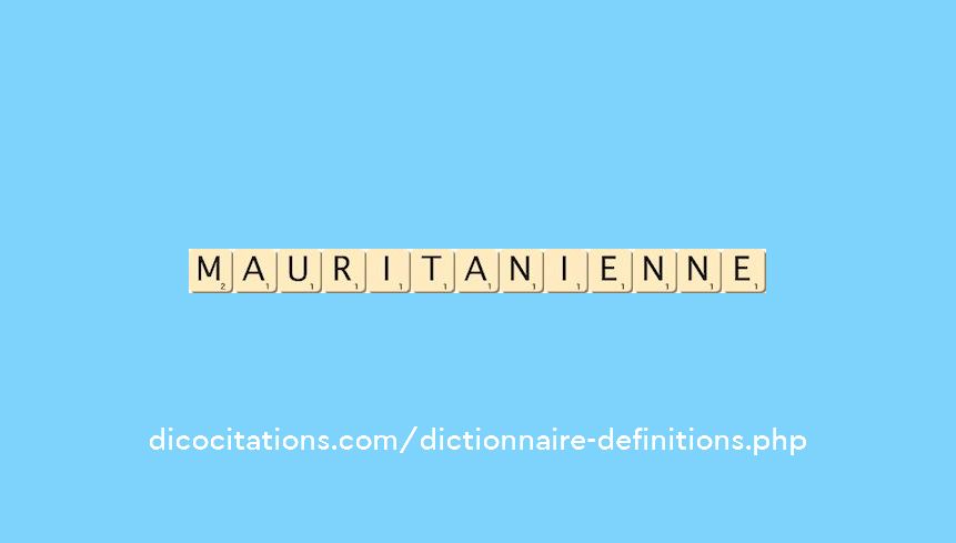 mauritanienne mauritanienne
