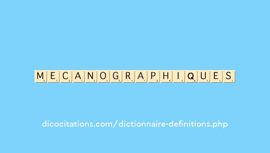 mecanographiques mecanographiques