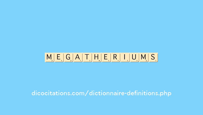 megatheriums megatheriums