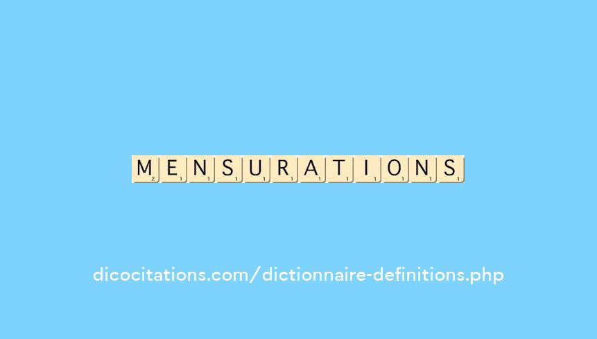 mensurations
