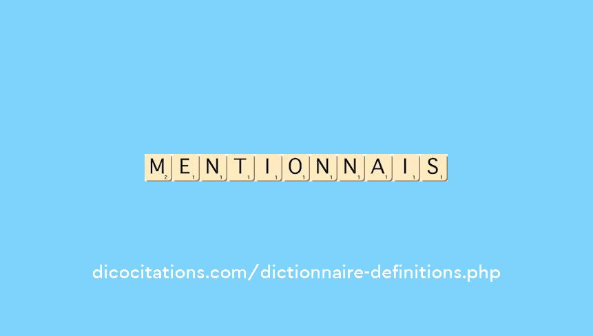 mentionnais