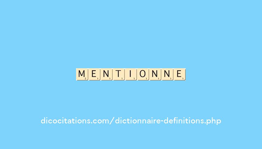 mentionne mentionne