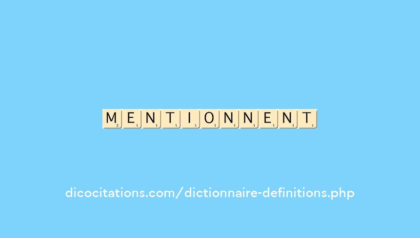 mentionnent mentionnent