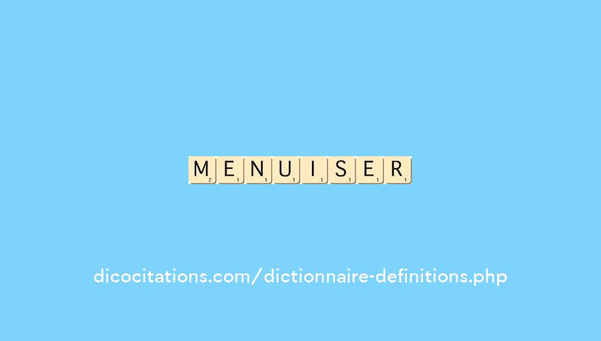 menuiser