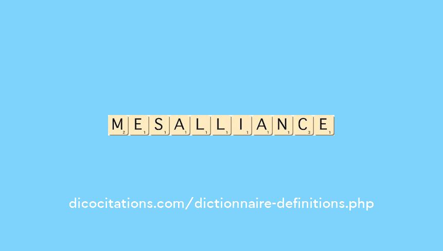mesalliance