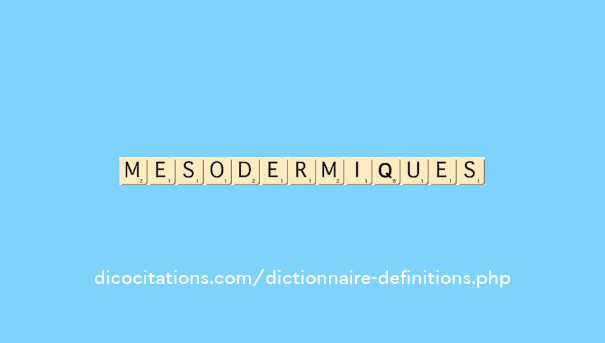 mesodermiques mesodermiques