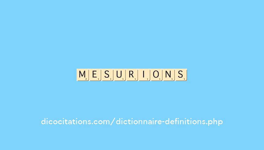 mesurions mesurions