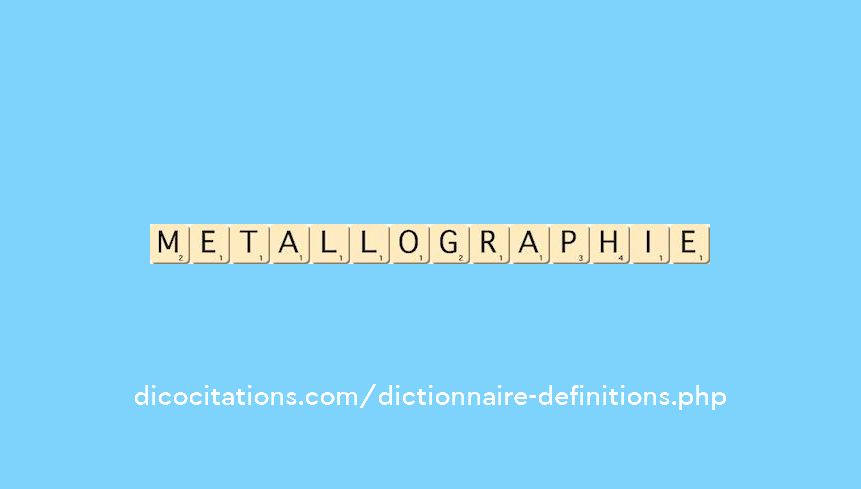 metallographie metallographie