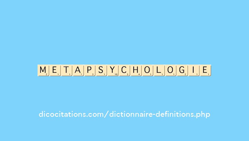metapsychologie metapsychologie