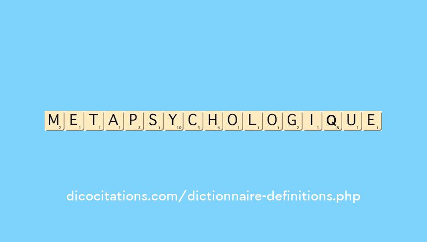 metapsychologique metapsychologique