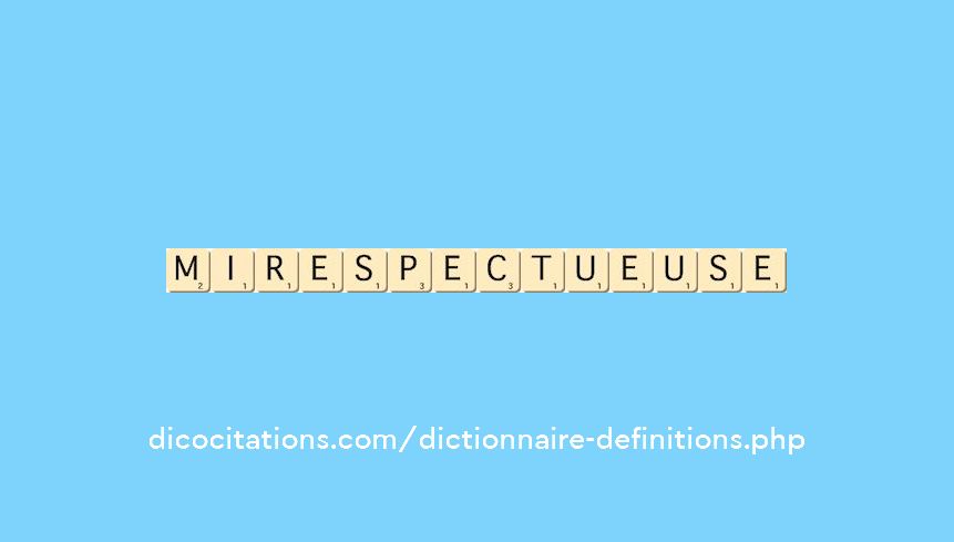mi-respectueuse mi-respectueuse
