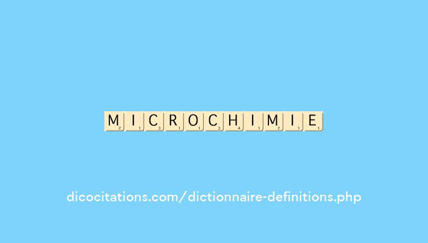 microchimie microchimie
