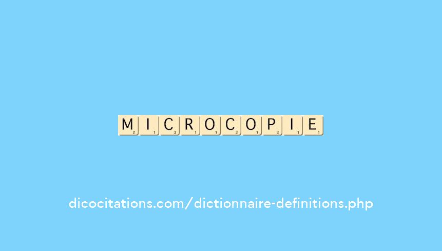microcopie microcopie