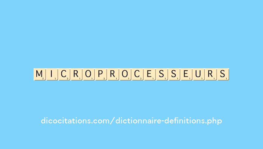 microprocesseurs microprocesseurs